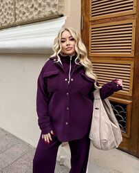 Вельветова сорочка на хутрі.