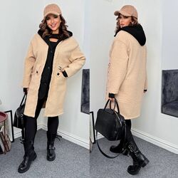 Пальто оверсайз барашек букле