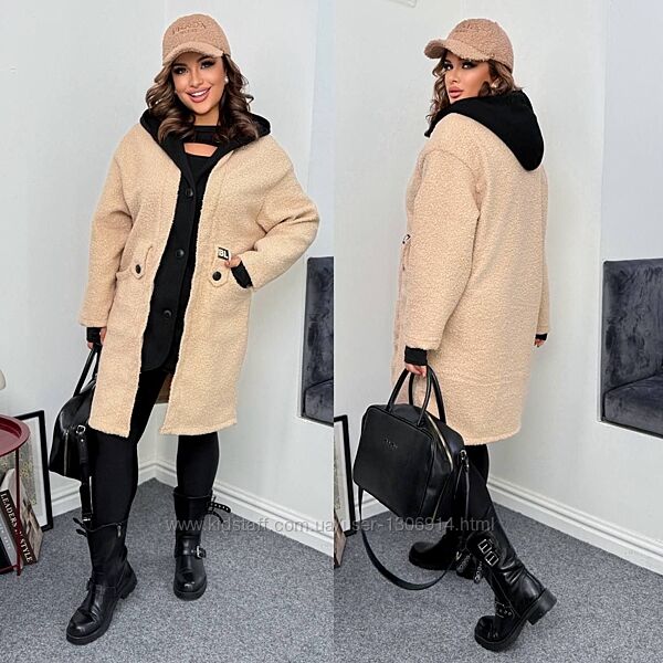 Пальто оверсайз барашек букле