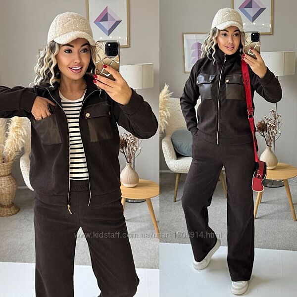 Дуже теплий та стильний костюм  вельвет на флісі