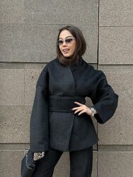 Пальто кашемир з ватіном