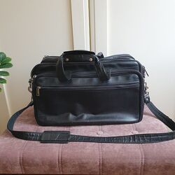 Сумка шкіряна, багато відділень