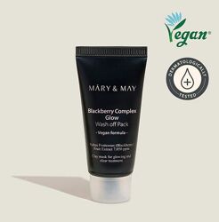 Антиоксидантна глиняна маска з ожиною Mary&May Blackberry Complex Glow Wash