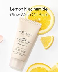 Глиняна маска для сяйва шкіри Mary&May Lemon Niacinamide Glow Wash Off Pack