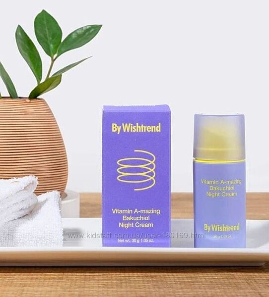 Нічний крем з ретиналем та бакучіолом By WISHTREND Vitamin A-mazing