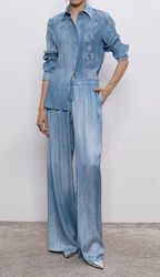 Ralph Lauren- брюки палаццо из шармеза, XL-XXL