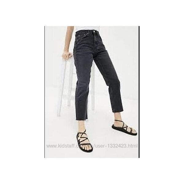 Джинси прямі вкорочені висока посадка Zara