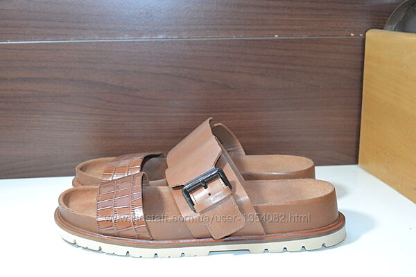 clarks 40р шлепанцы кожаные оригинал вьетнамки босоножки