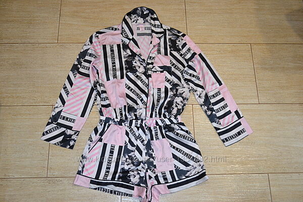 victorias secret intimates & sleepwear S пижама костюм рубашка шорты