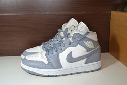 nike air jordan 1 mid stealth grey 39р кроссовки оригинал кожаные