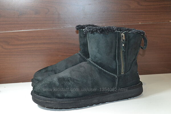 ugg australia mini double zip 39р уги оригинал кожаные зимние сапожки