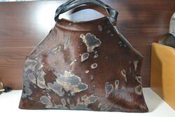 danier сумка кожаная с мехом оригинал италия