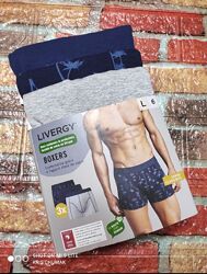 Набір чоловічіх боксеров 3шт від livergy размер євро 6/l