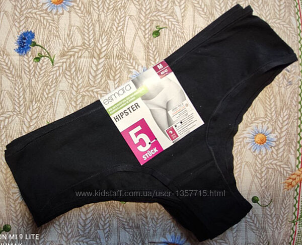 Арт.0198 трусики хіпстери набір 5 шт від esmara розмір євро м 40/42