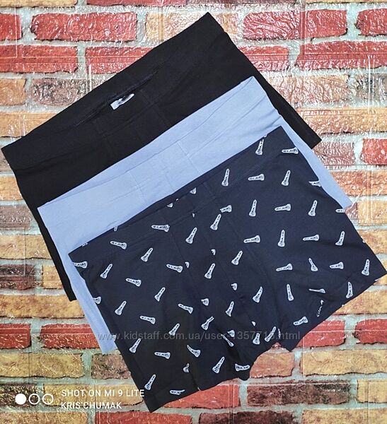 Арт.0249 набір боксери чоловічі 3 шт від h&m размер євро м