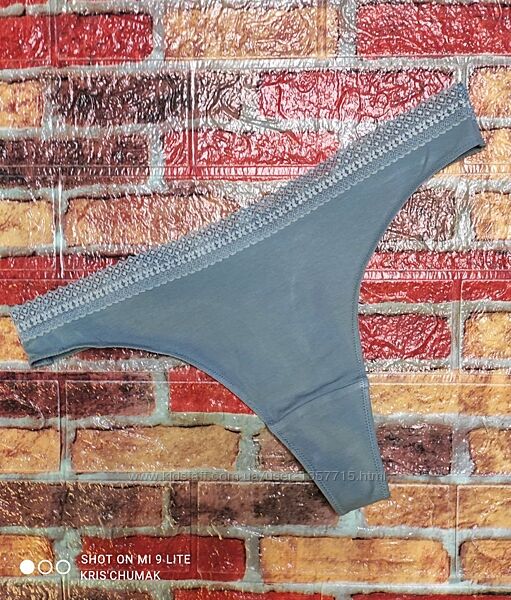 Арт.0332 трусики -танга з мереживом від h&m розмір євро l