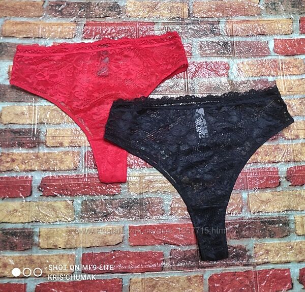 Арт.0363 трусики бразиліана мереживні набір 2 шт від esmara розмір євро s 3