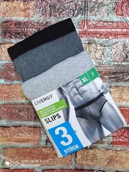 Арт.0409 набір чоловічі трусики бріфисліпи 3шт від livergy разміlр євро х