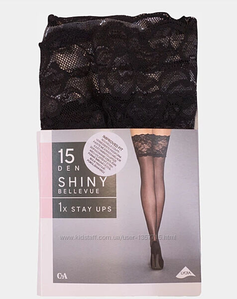 Арт.0425 панчохи з мереживом 15den від c&a розмір євро l-xl