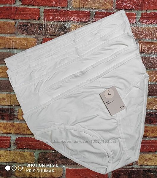 Арт.0433 трусики сліпи набір 6 шт від c&a розмір євро хl