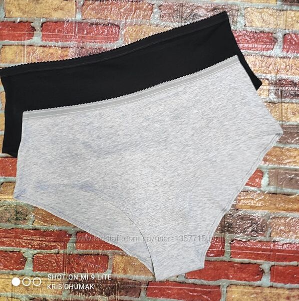 Арт.0482 набір 2шт трусики жіночі хіпстери від c&a розмір євро xxl