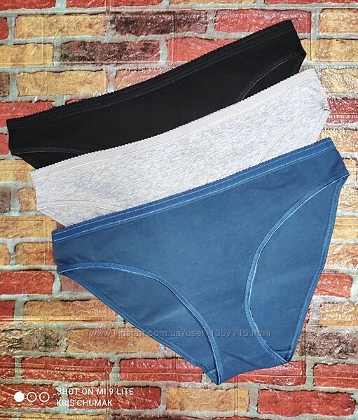 Арт.0485 набір 3шт трусики жіночі сліпибріфи від c&a розмір євро xxl