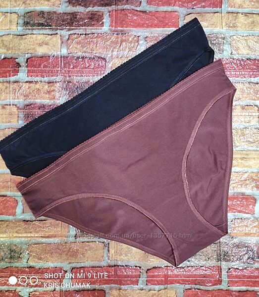 Арт.0486 набір 2шт трусики жіночі сліпибріфи від c&a розмір євро xxl