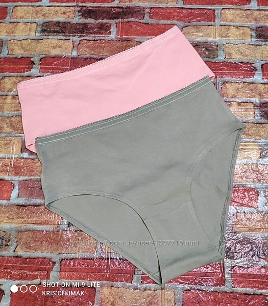 Арт.0500 набір 2шт трусики жіночі хіпстери висока талія від c&a розмір євро