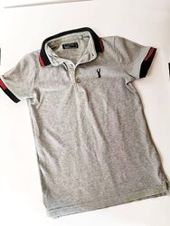 Сіре поло Next 8 років 128 зріст для школи