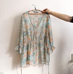 Шифонова блуза туніка nutmeg