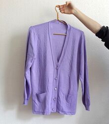 Кардиган на пуговицах лаванда