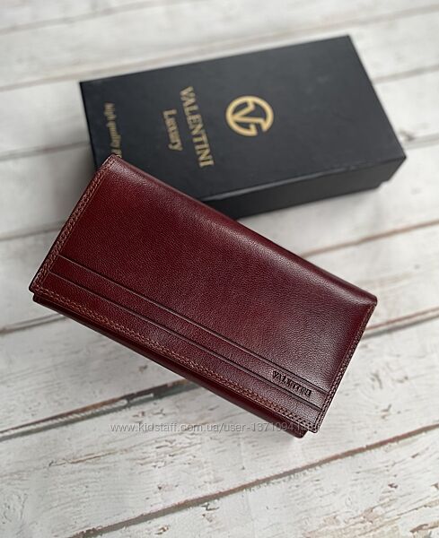 Жіночий шкіряний гаманець портмоне Valentini Luxury Італія