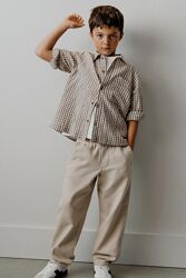 Бежеві джинси джогери zara штани для хлопчика джогери р. 164 на 13-14 років