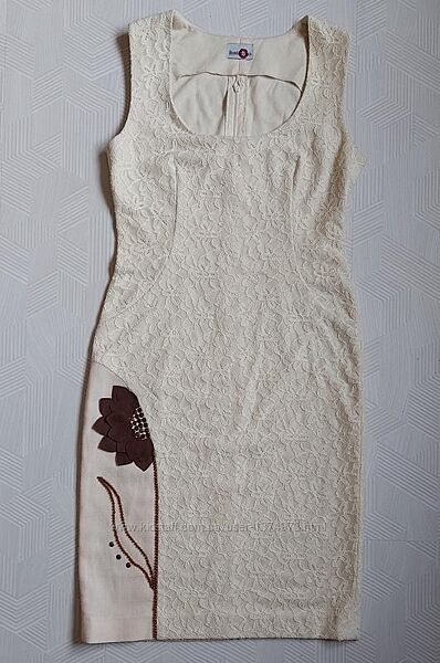 Сукня гіпюрова молочна р. S-M