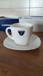 Чашка 220 мл. і блюдце Luminarc. Оригінал. Нова. Скло. Для кави та чаю.