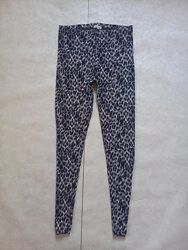 Брендовые леггинсы лосины штаны леопард с высокой талией River Island, 10 р