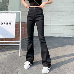 Брендовые джинсы клеш с высокой талией Zara, 34 pазмер. 
