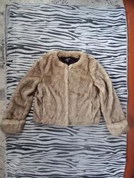 Брендовая укороченая шуба шубка полушубок Zara, 36 размер. 
