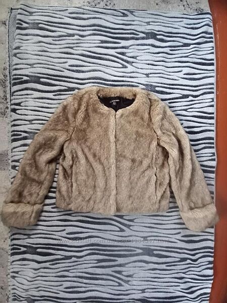Брендовая укороченая шуба шубка полушубок Zara, 36 размер. 