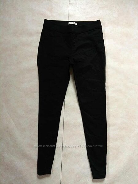 Стильные черные джинсы джеггинсы скинни с высокой талией Denim co, 14 pазм.