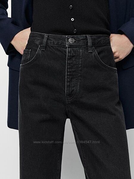 Брендовые прямые джинсы трубы с высокой талией H&M, 14 размер.