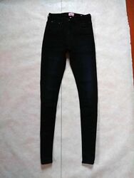 Брендовые черные джинсы скинни с высокой талией на высокий рост Only, 36 р 