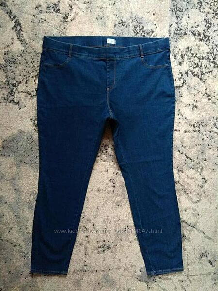 Брендовые большие джеггинсы джинсы скинни с высокой талией Kiabi, 24 размер