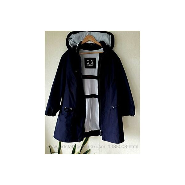 Брендовая куртка парка ветровка со съёмным капюшоном Goldix