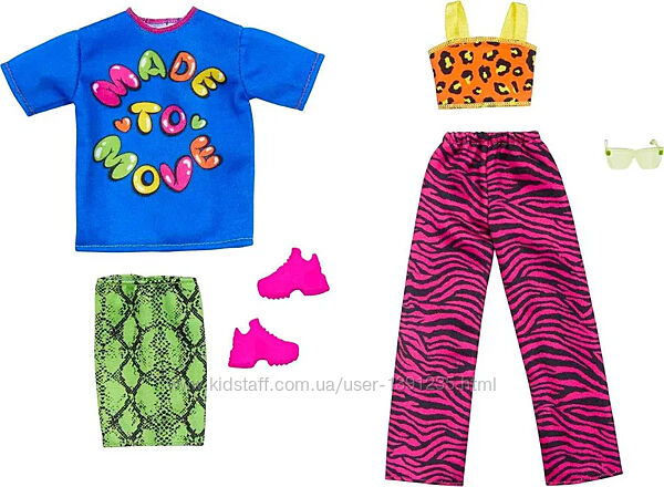 Одяг для Барбі Barbie Clothes Vibrant Outfits Fashion 2-Pack HJT36