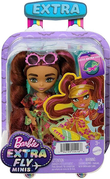 Лялька Barbie Extra Fly Minis Travel Beach Look