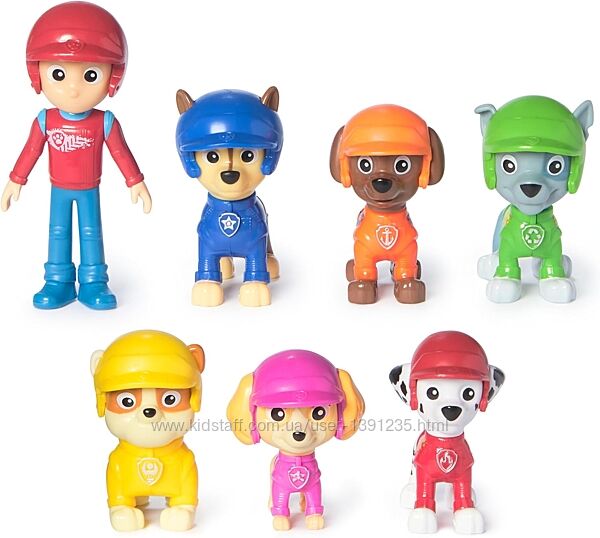 Набір фігурок Щенячий патруль Відважна команда з 7 фігурок Paw Patrol 