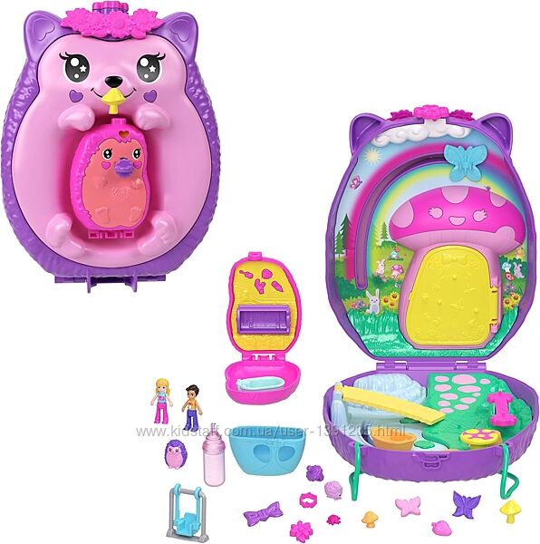 Набір Polly Pocket Дивовижний світ Сумочка рожевий їжачок  JBJ91