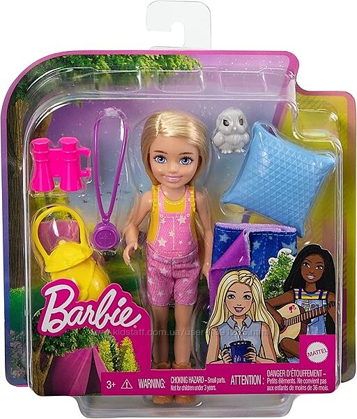 Ігровий набір Barbie It Takes Two кемпінг з лялькою Челсі Мандрівницею HDF7