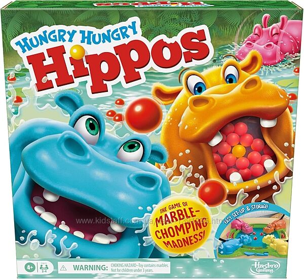 Настільна гра Голодні бегемотики Hungry Hungry Hippos Game F8815